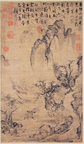 元人春山圖　軸