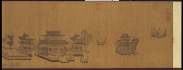 元王振鵬寶津競渡圖　卷