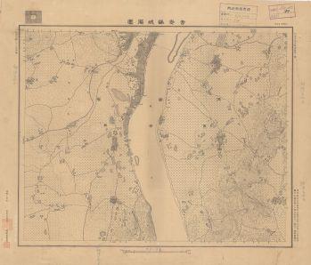 江西省重要城市地形圖《吉安縣城廂圖》