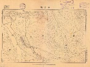寧夏省地形圖《中寧縣》