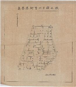 四川省陸測圖《狼山縣百M堡街基略圖》