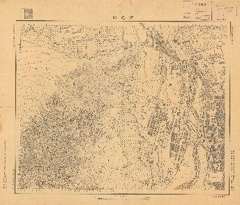 新疆省重要城市地形圖《定遠路》