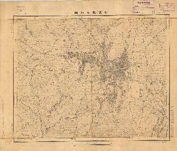 新疆省重要城市地形圖《和寘縣城廂圖》