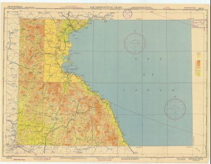 中國沿海及日本朝鮮航空圖(英文版)《WONSAN》