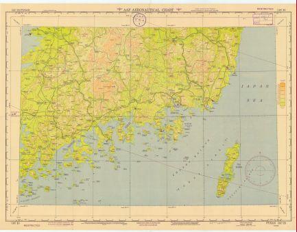 中國沿海及日本朝鮮航空圖(英文版)《PUSAN》