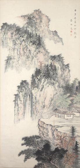主要品名：山村觀瀑原品名：山邨觀瀑