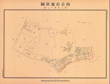 南京市地籍圖《第二區第一二幅》