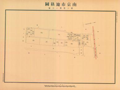 南京市地籍圖《第二區第一三幅》