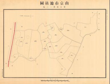 南京市地籍圖《第五區第一二幅》