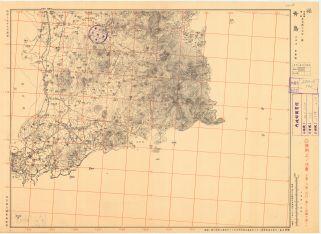 山東省沿海地形圖（日版）《青島》