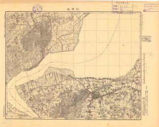 浙江省地形圖《杭縣城》