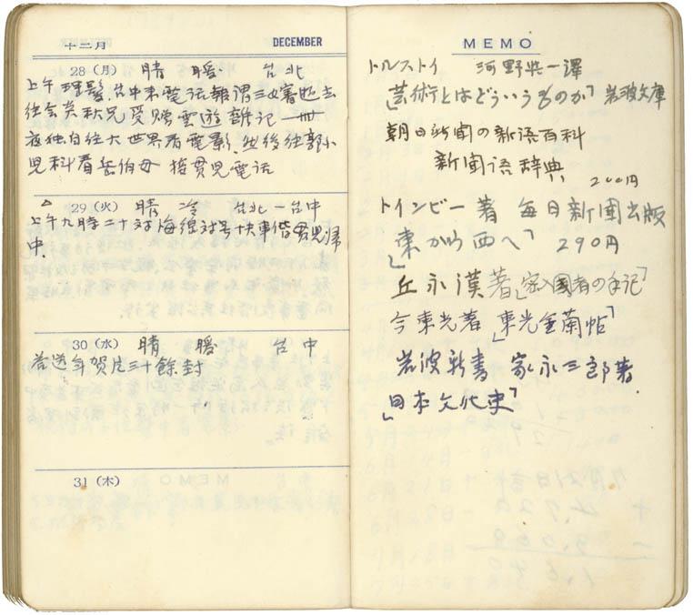 副系列名：日記案卷名：1959年件名：葉榮鐘日記1959年12月30日