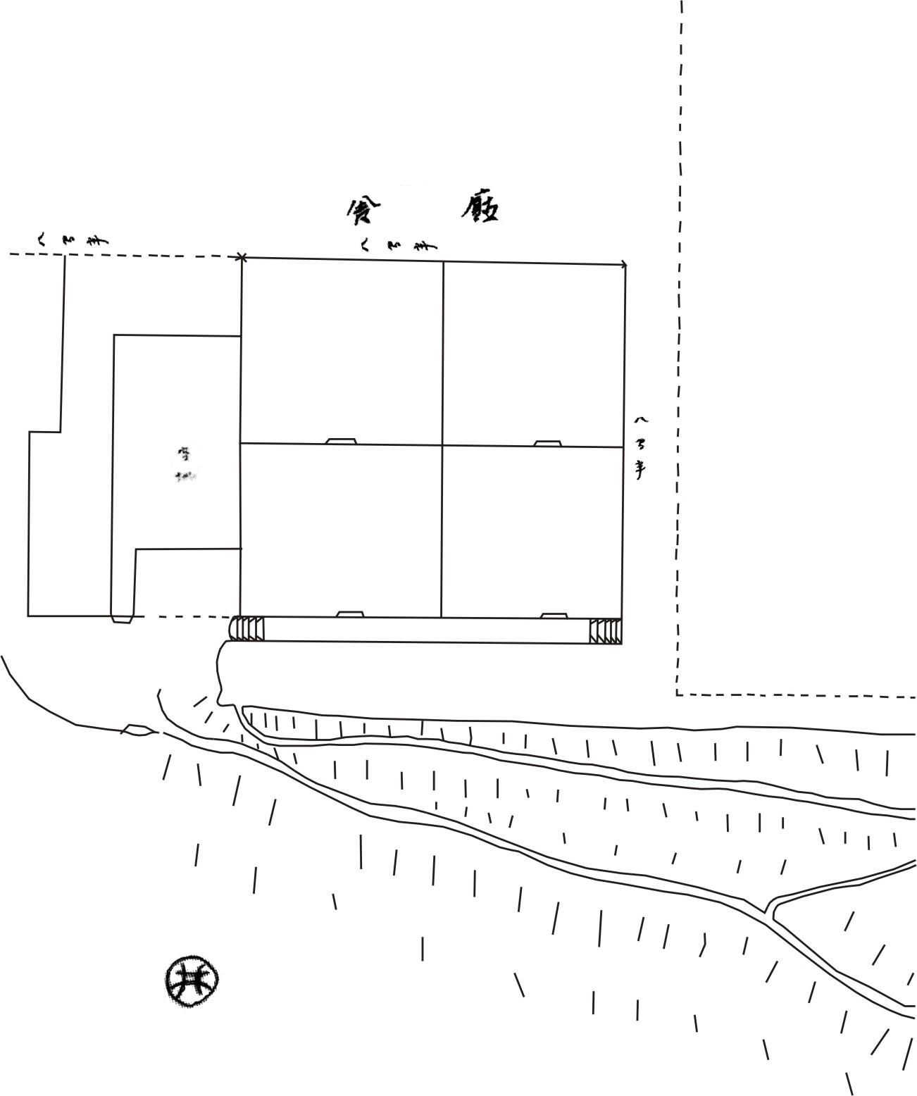 紅毛城圖片檔:1896年淡水紅毛城空間概略圖
