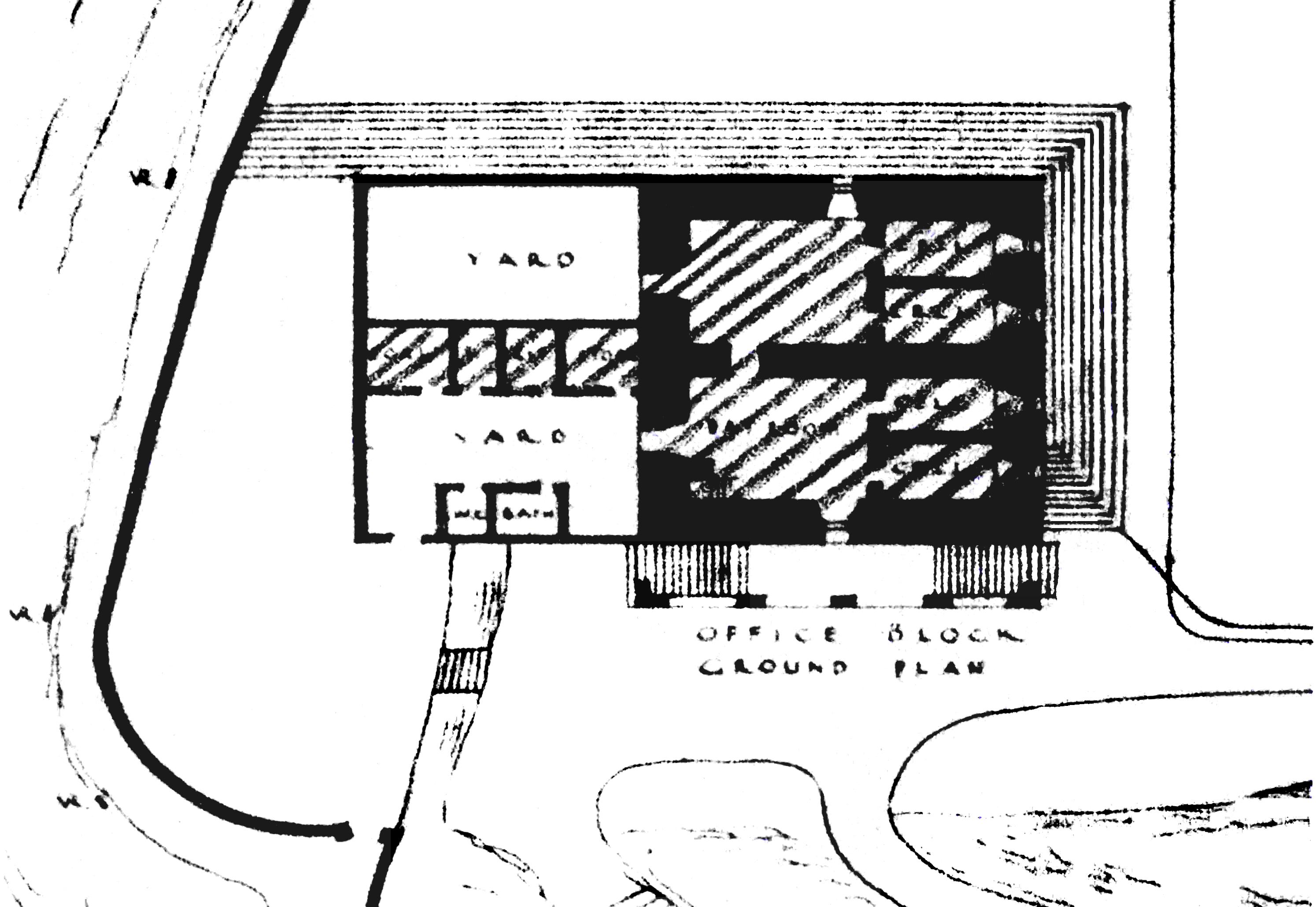 紅毛城圖片檔:1938年淡水紅毛城-一樓空間概略圖
