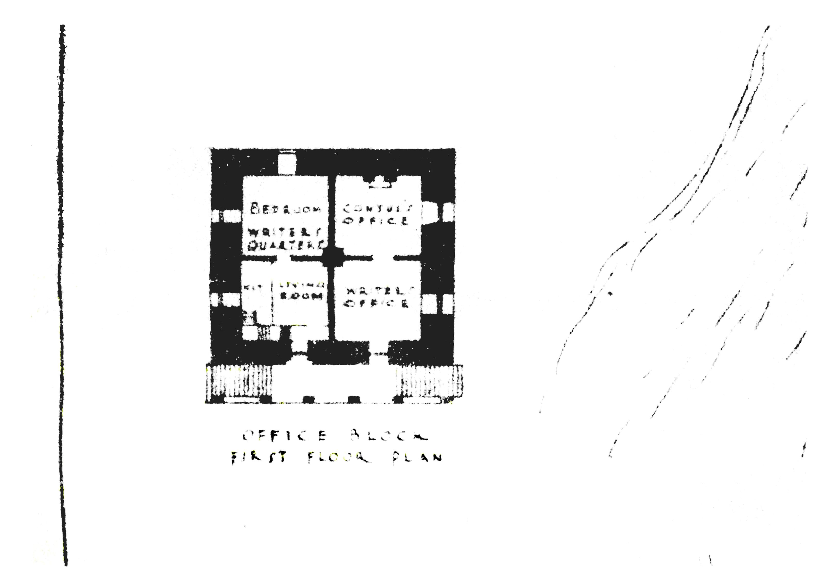 紅毛城圖片檔:1938年淡水紅毛城二樓空間概略圖