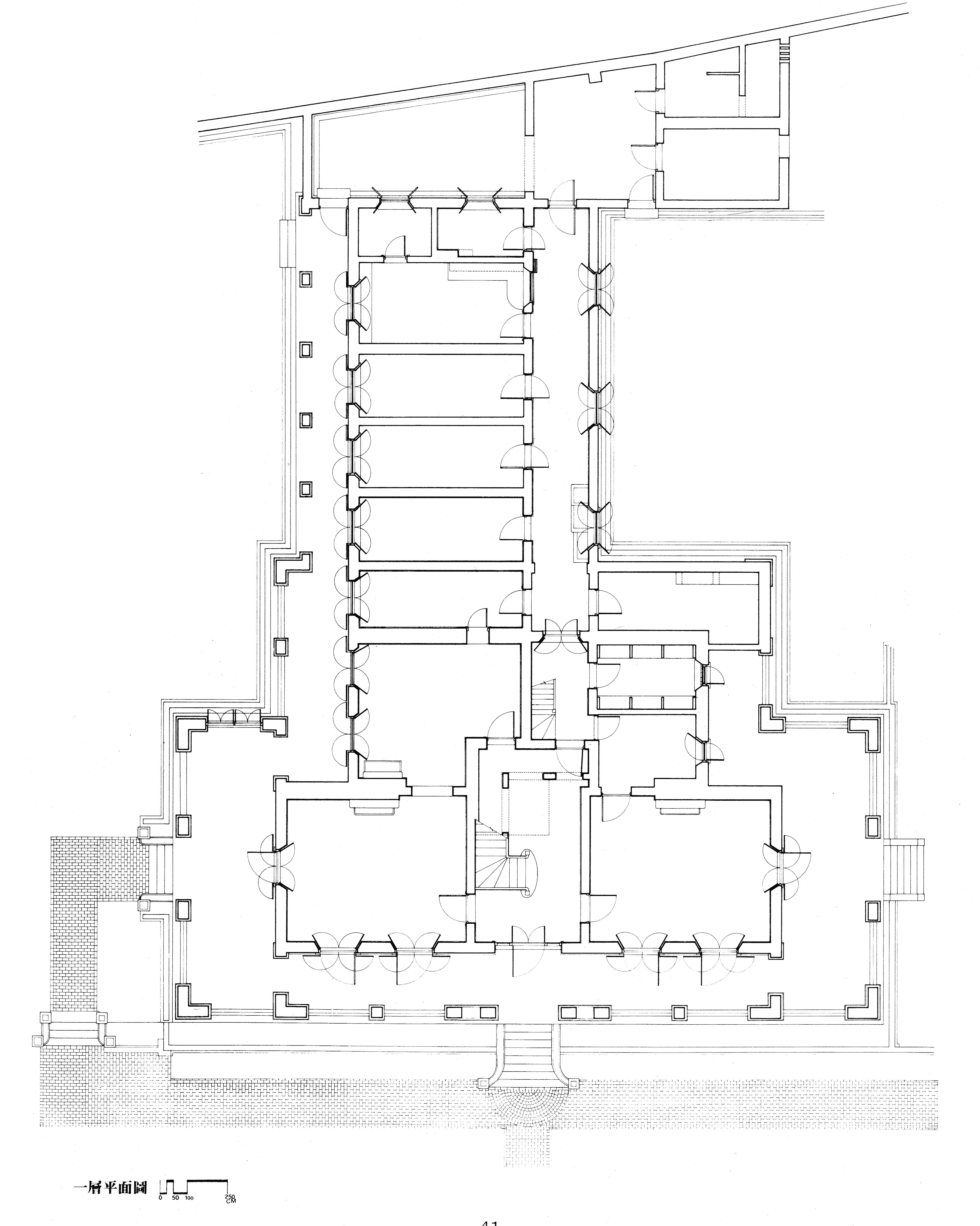 紅毛城圖片檔:英領事住宅一樓平面圖