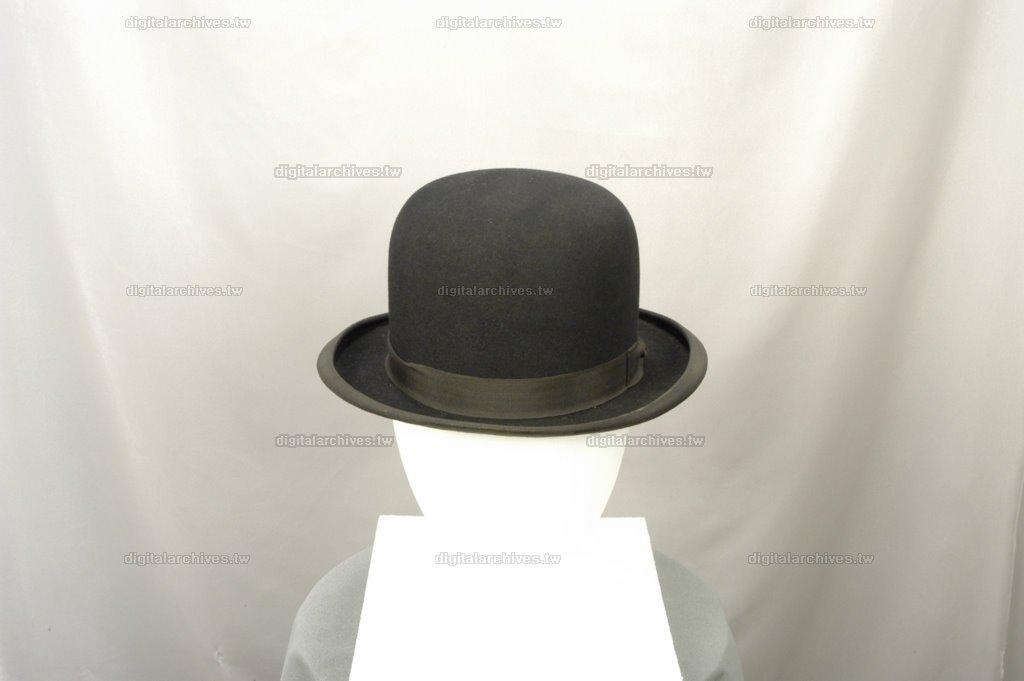 藏品名稱:黑色絨質紳士帽(入藏登錄號008000000309C)件名:黑色絨質紳士帽