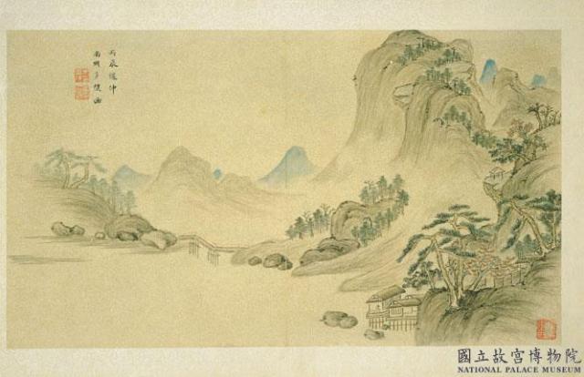 明人畫幅集冊　冊　明朱多焦松崦閒樓