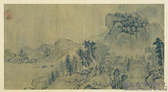 名畫薈萃　冊　元黃公望山水