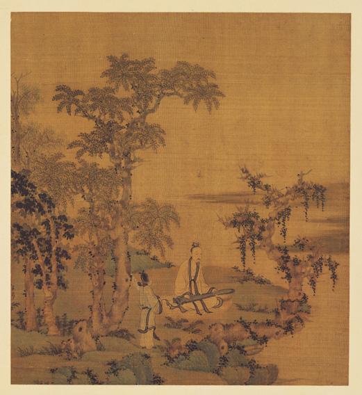 歷代名繪　冊　 元趙孟頫橫琴高士