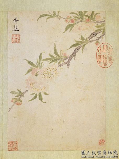 明項聖謨寫生　冊　碧桃花