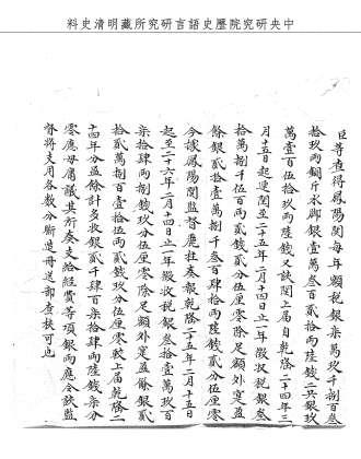 題名:戶部為鳳陽關稅盈餘事