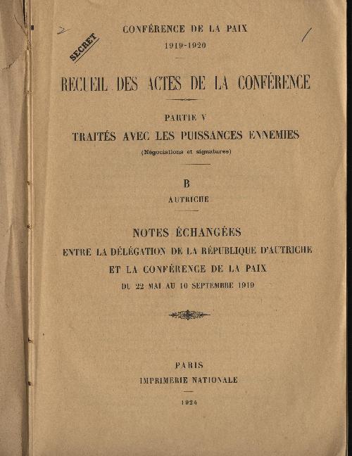 件名：巴黎和會法文會議錄