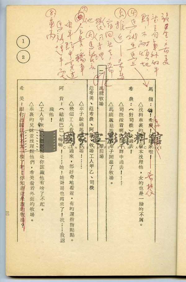 分場對白本（電影：風從哪裡來）