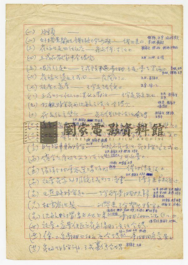 分鏡構想（電影：路）