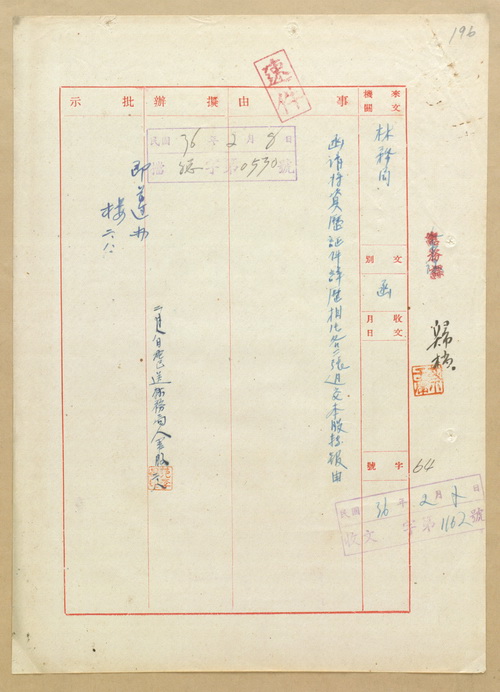正題名:林務局人事股函請將資歷證件詳歷相片各2張迅交回以便轉報