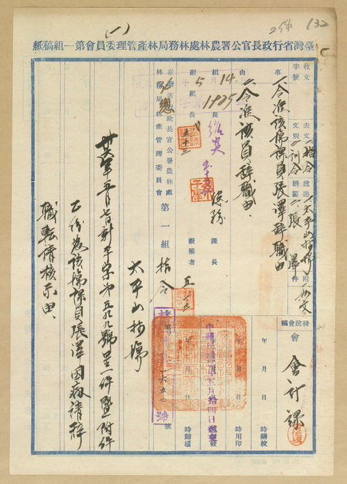 正題名:課員張澤因病請辭人事案