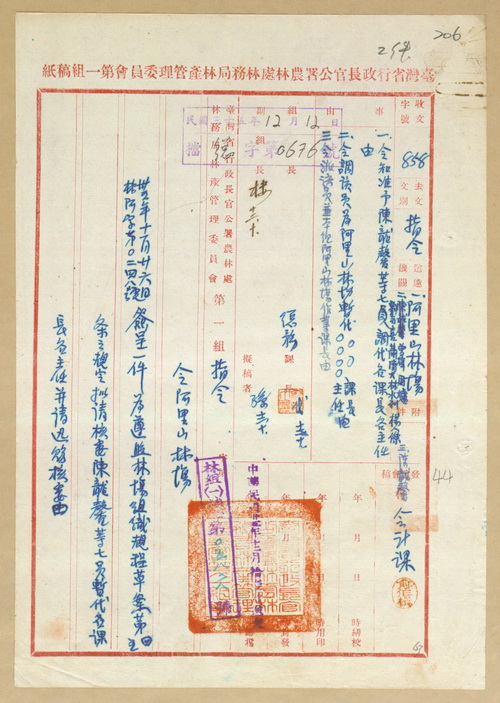 正題名:陳春馨等7員調代各課長及各主任人事案