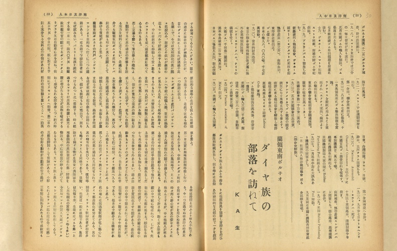 蘭領東南ボル[ネ]オダイヤ族の部落を訪ねて