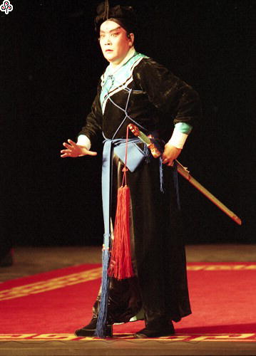 事件標題:北方崑曲劇院一級演員、著名武生候少奎，在內湖復興劇校示範「夜奔」（B-015-4237）