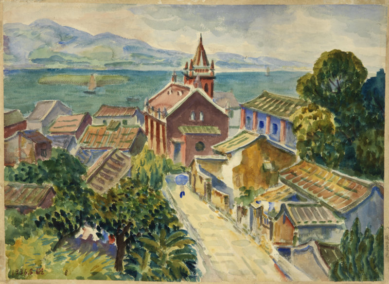 倪蔣懷台灣第一位西畫家，是水彩畫家/1927年獨資設立台灣最