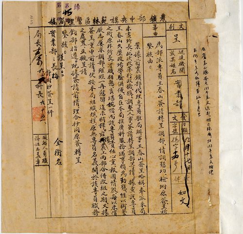 件名:部派人員考績事項