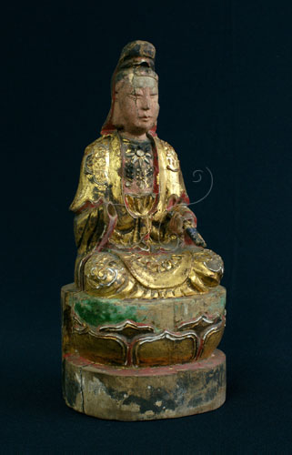 品名:觀音雕像(0000002065)英文名:Wood Carved Kuan Yin