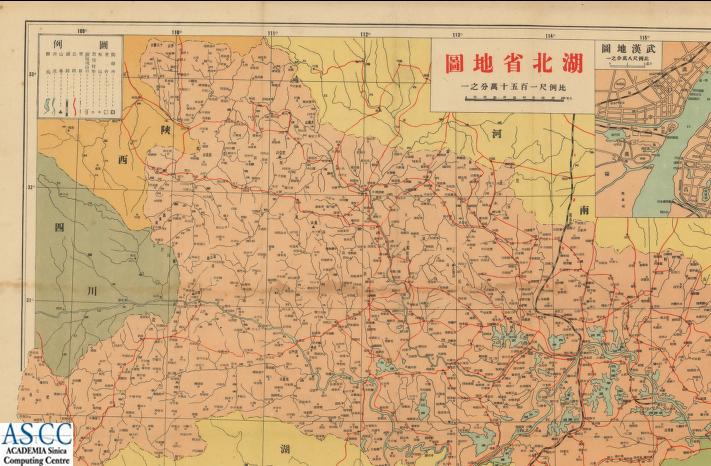 地圖名稱:湖北省地圖