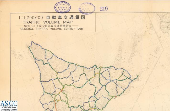 地圖名稱:自動車交通量圖TRAFFIC VOLUME MAP