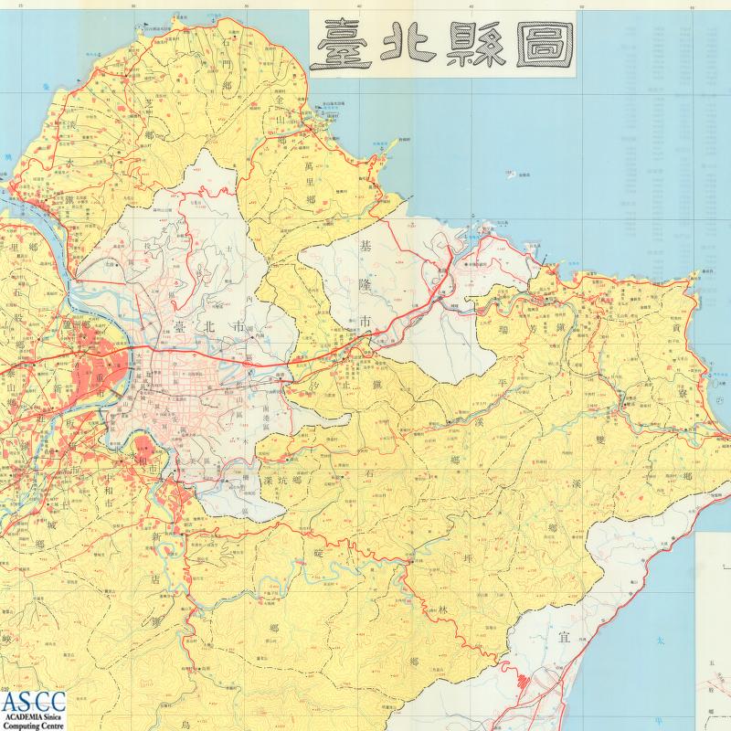地圖名稱:台灣省各縣（市）地圖