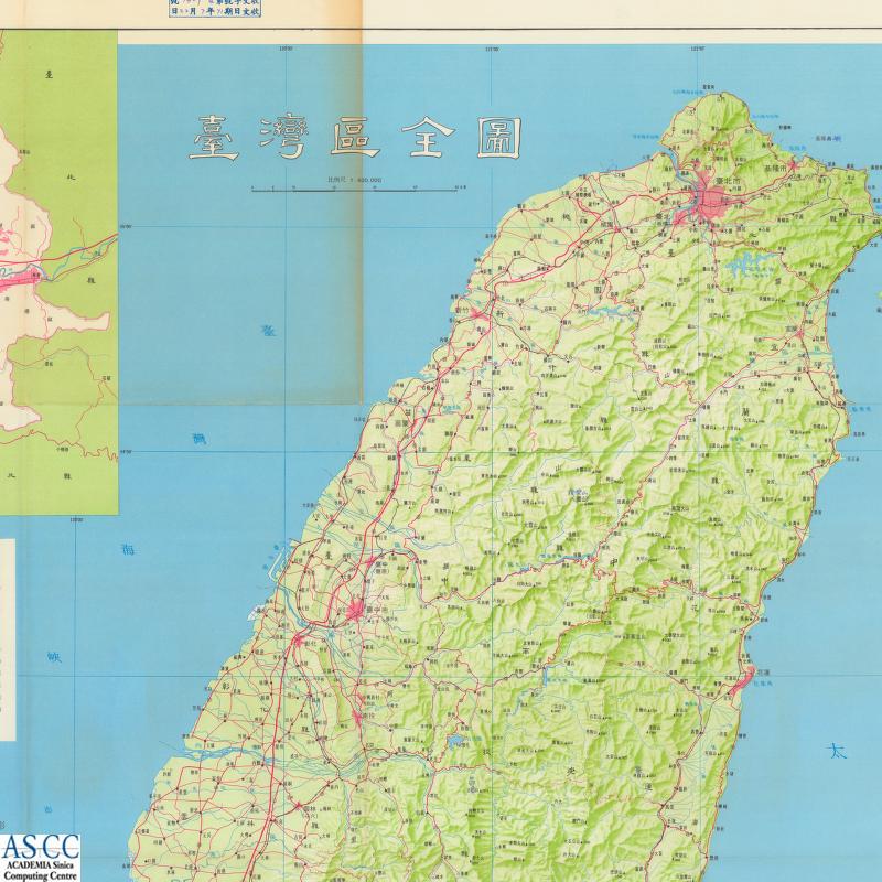 地圖名稱:台灣區全圖
