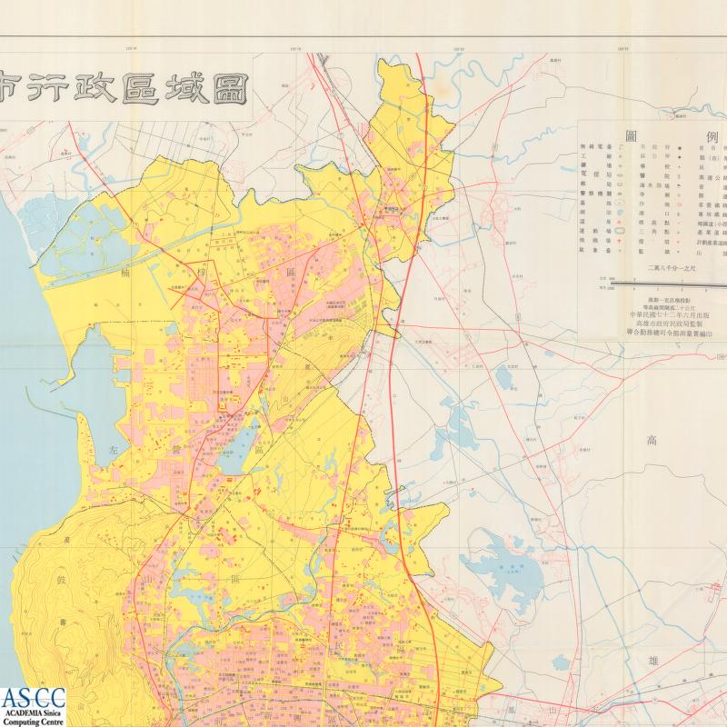 地圖名稱:高雄市行政區域圖
