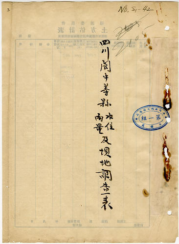 冊名:四川閬中等縣水位、雨量及壩地調查表；10年三河流量測量之研究；黃河北徙後歷年淮河最大洪水量之估計；揚子江下游因流量增減所生各處水位漲落之關係；洪澤湖之效用；洪澤湖之操縱與防制淮洪；洪澤湖需要之序水位與最大出水量之關係；微山湖水準標點說明書