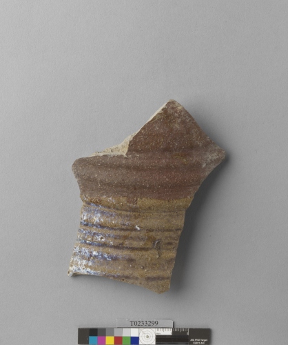 遺物：褐釉硬陶罐腹片