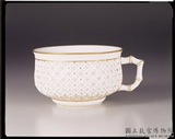 西洋(1901) 白瓷描金鏤空帶托茶杯