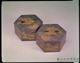 清 山水六角形蒔繪盒