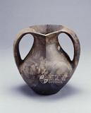 中文品名：黑陶雙耳壺（84-0057
