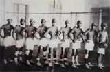 日治時期的台北第二師範學校排球選手