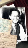 事件標題:台灣早期代表作家周金波之子周振英，將其父親生前筆記捐贈與國立文化資產保存研究中心籌備處。圖為已故老作家周金波生前照片與手記（B-011-9374）