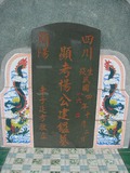 Tombstone of  (YANG2) family at Taiwan, Taidongxian, Beinanxiang, former Taipingxiang, Taiancun, military and aboriginal graveyard. The tombstone-ID is 9694; xFAnmAeӥmAwAxέӡAmӸOC